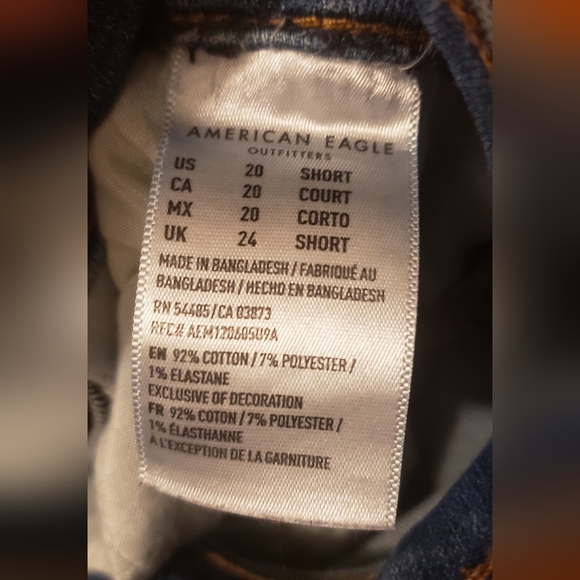 American Eagle Super Stretch Skinny Distressed Jeans size 20 *Short* - Picture 4 of 8